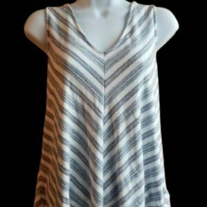 Gap Tank Top Purple Blue White Striped Soft Tank Top Swingy Loose Small